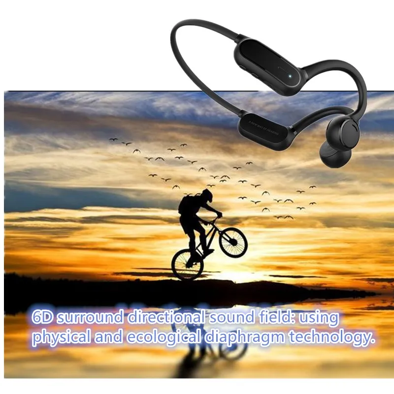 Двойная прослушивающая Спортивная беспроводная гарнитура открытая Аудио