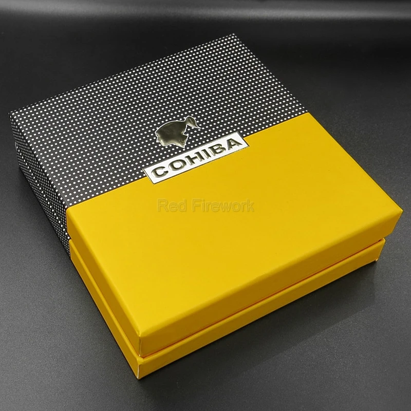 COHIBA высококачественная металлическая зажигалка для сигар, ветрозащитный фонарь с 4 пламенями, зажигалки для сигарет, огнеупорная зажигалка с подарочной коробкой