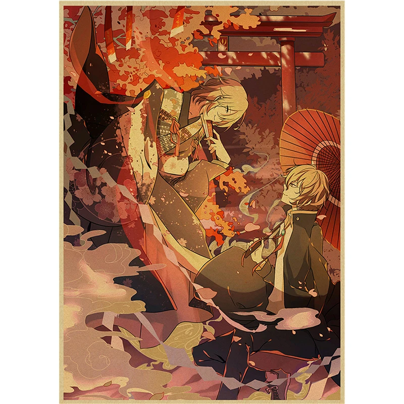 Постер из крафт-бумаги с японским аниме бродячие псы художественные плакаты в