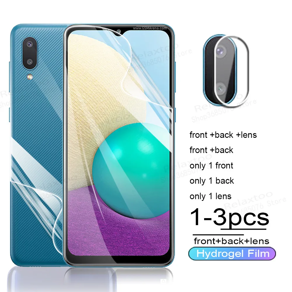 

Гидрогелевая пленка на переднюю и заднюю панель с полным покрытием для samsung a02, Защитная пленка для экрана камеры samsung a 02, a02, 02a, защитная стек...