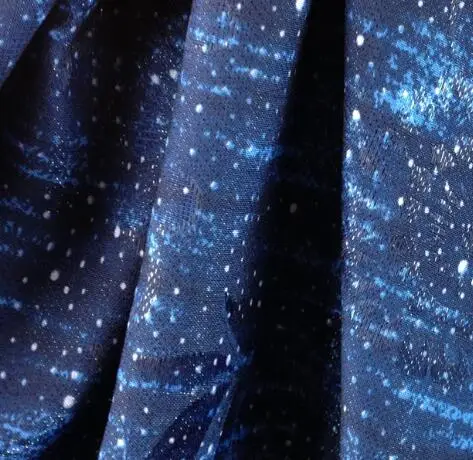 Dark Blue Полиэстер синий звездное небо жаккардовая ткань с принтом для платья, швейная одежда Сделай Сам парча галактические звезды швейная скатерть для штор - Цвет: Dark Blue