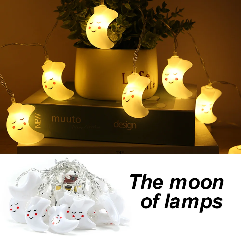 

1.5M 10LED Christmas decoration Moon LED Light String Festival Home Party Decor Christmas Ornament