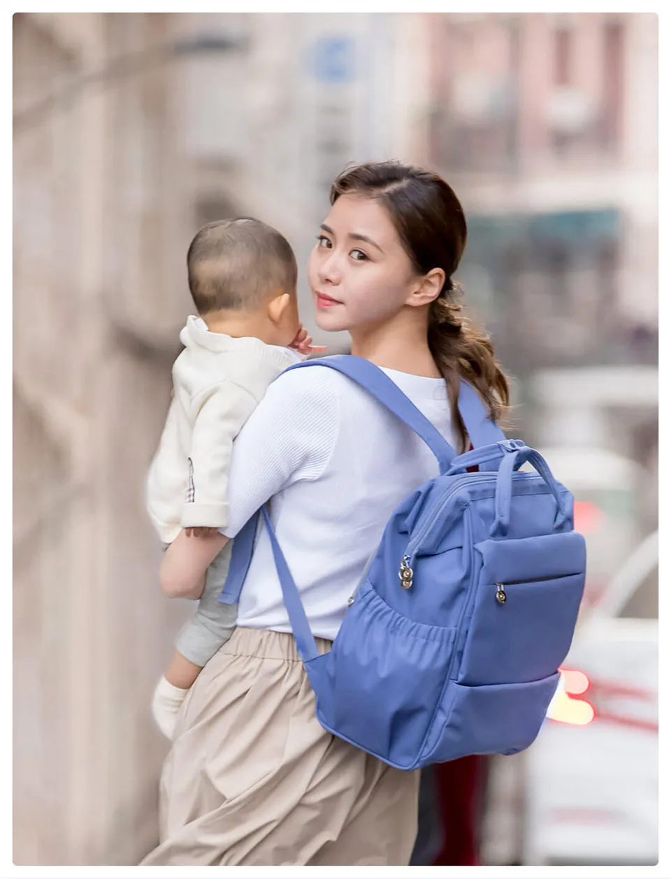 Xiaomi Youpin XiaoYang Multifunctional Daddy Mather Bag Shoulder Bag Mom Bag Fashionable Multifunctional Out Waterproof fabric
