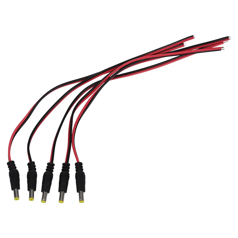5 шт. DC Мужской Разъем 2 1 мм адаптер Шнур для камеры видеонаблюдения|Пуговицы| |