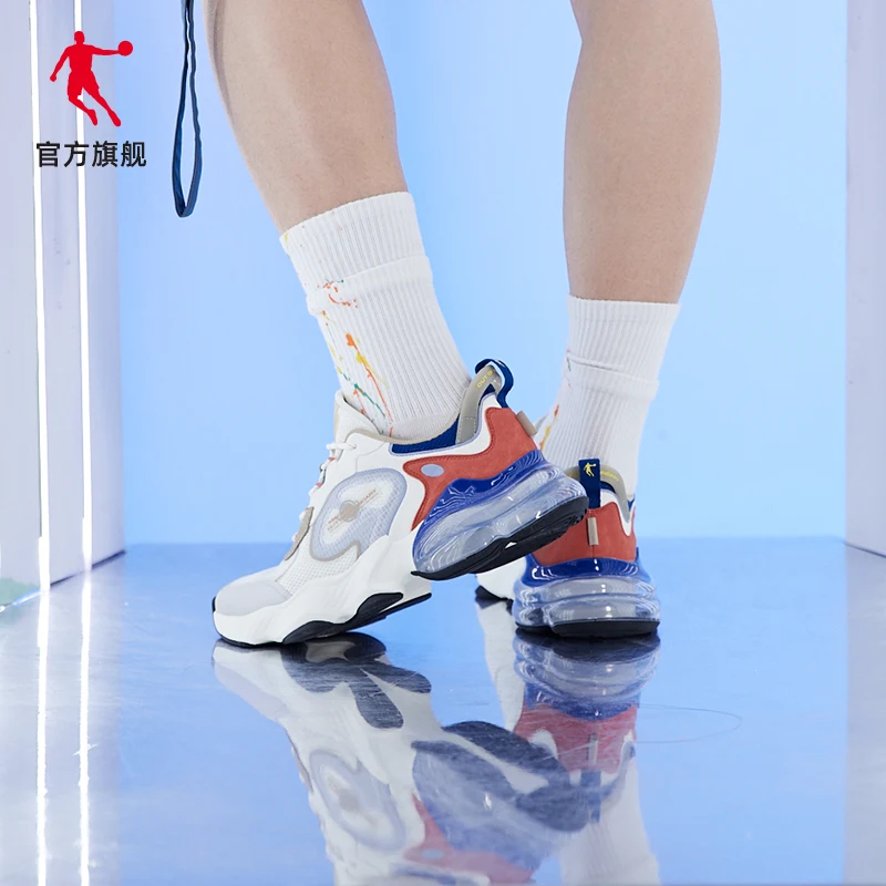 Sports shoes men's shoes 2021 autumn new air cushion trend breathable mesh shock-absorbing running shoes