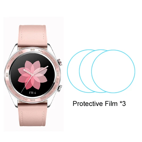 Apricot ad 3pcs film Huawei Honor Watch Dream керамические Смарт-часы для лица NFC gps 5 АТМ водонепроницаемый трекер сердечного ритма трекер сна работает 7 дней - Цвет: Apricot ad 3pcs film