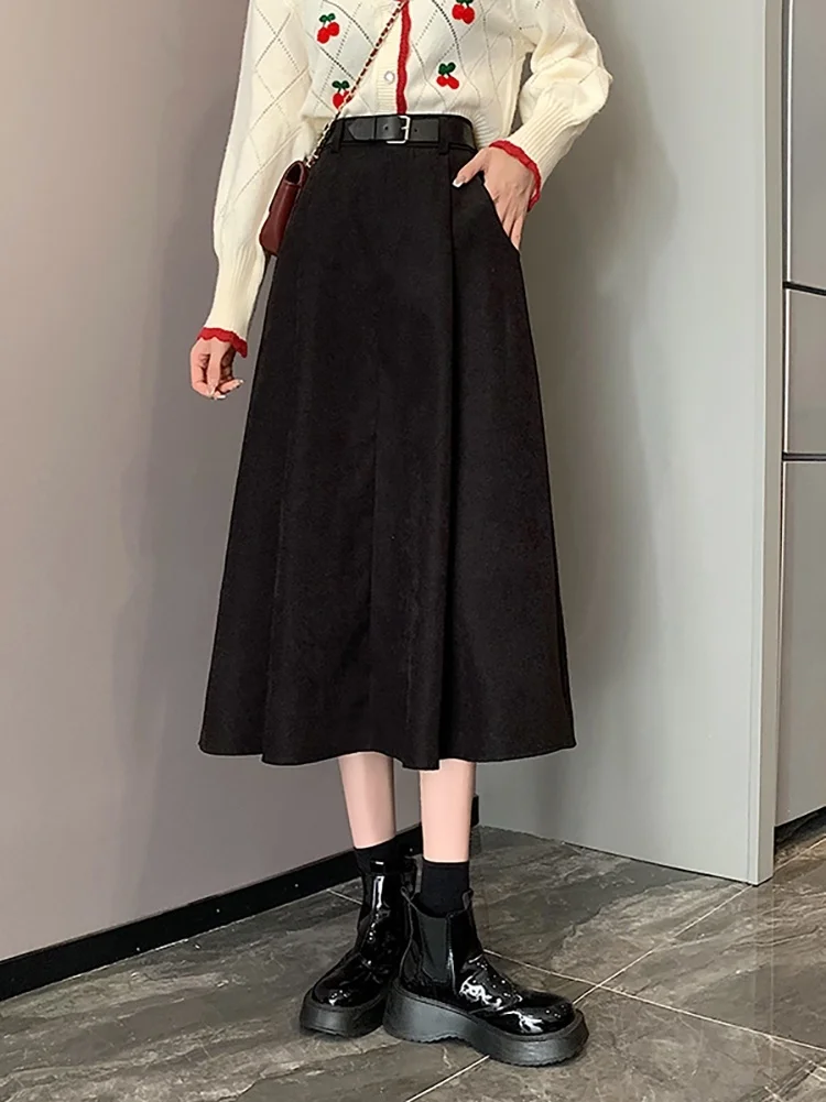 Женская универсальная юбка с высокой талией облегающая юбка-зонтик средней и