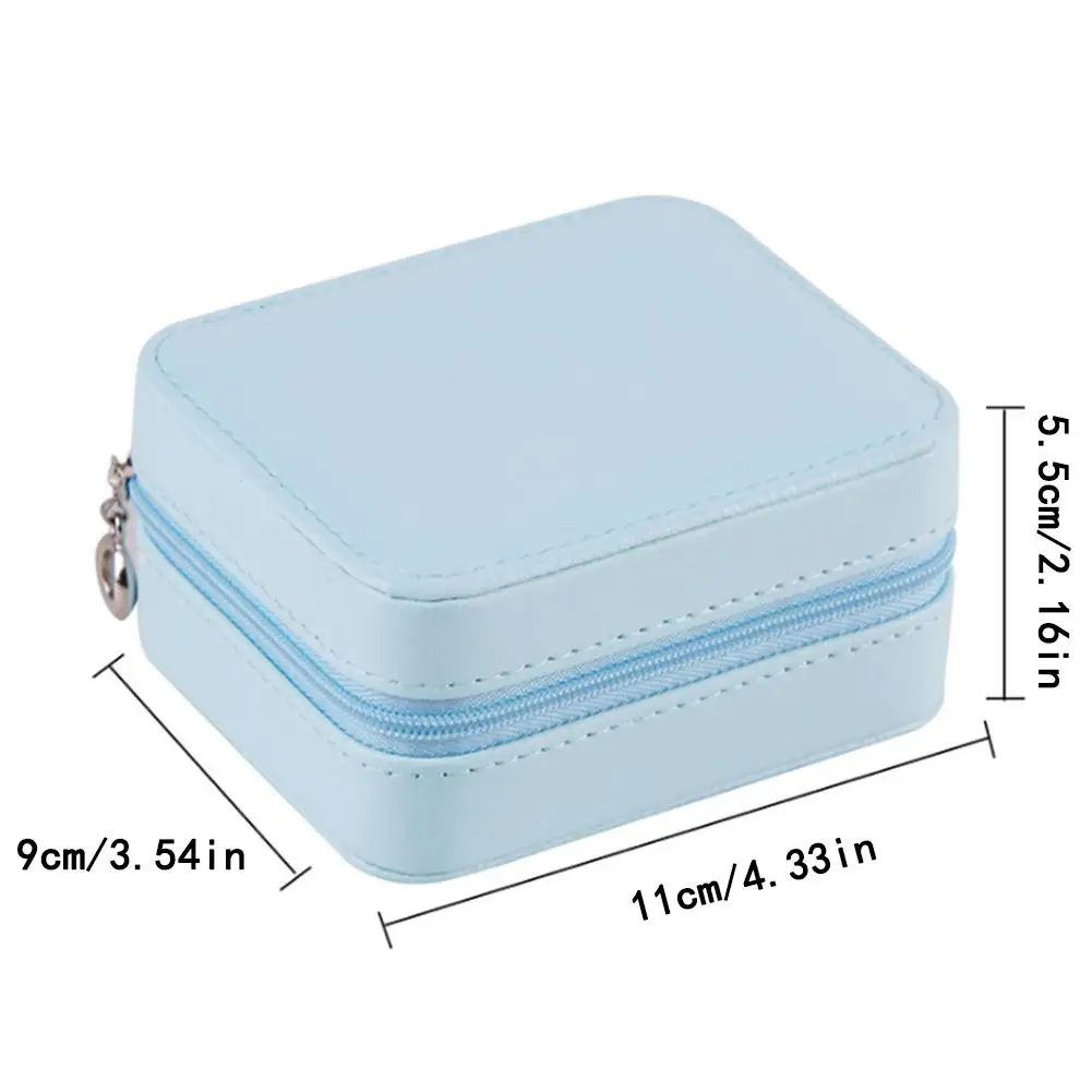 

PU Single Layer Jewelry Gift Box Portable Earring Ring Storage Case Organizer Gift Boxes For Jewellery
