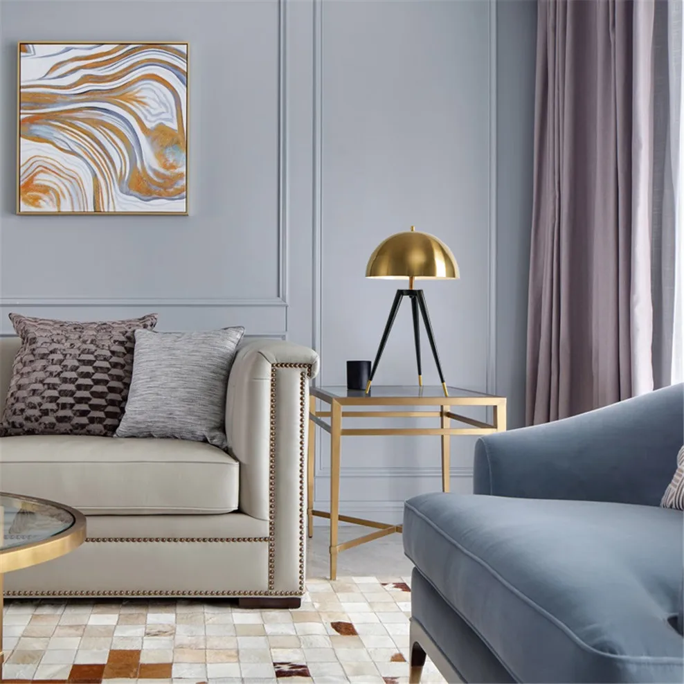 Скандинавский дизайнерский тренога металлический абажур настольная лампа для