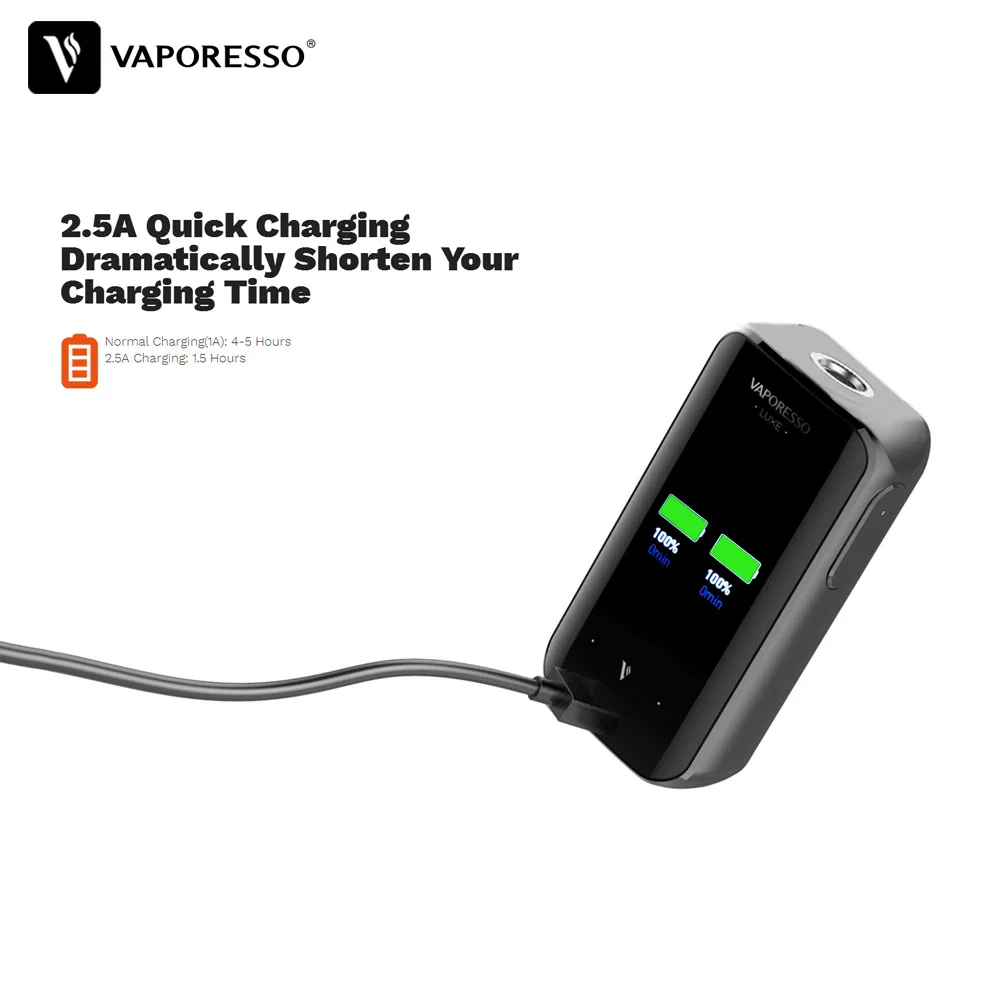Vaporesso Luxe Mod 220W Vape электронная сигарета подходит для SKRR Tank TC Box 510 thread Atomizer с 2