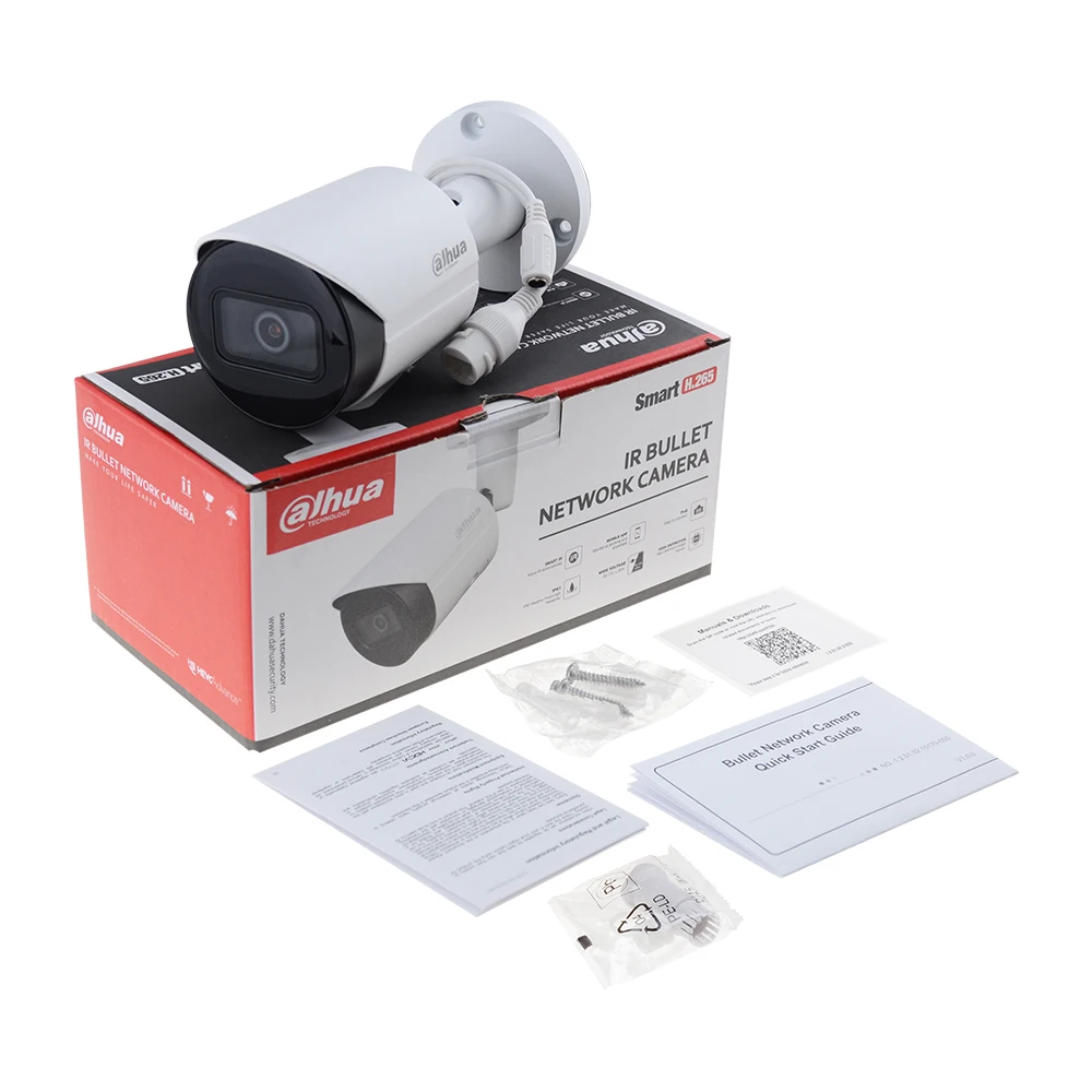 IP-камера Dahua 4 МП IPC-HFW2431S-S-S2 видеонаблюдения со слотом для SD-карты H.265 + IR 30 м IP67 P2P
