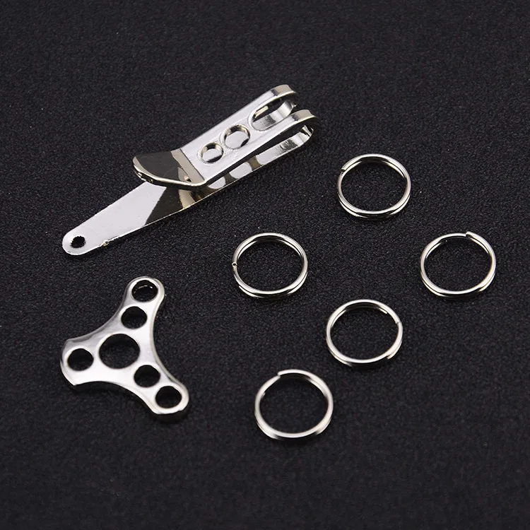 

Stainless Steel Bag Waist Belt Hanging Clip with Ring Metal Key Buckles Portable Pocket Clips Carabiner Outdoor Gadgets Tool