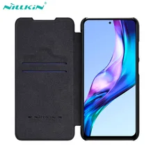 Flip Case For Xiaomi Redmi 10 / 10 Prime Nillkin Qin Leather Flip Cover Card Pocket Wallet Book Case For Redmi10 Phone Bags
