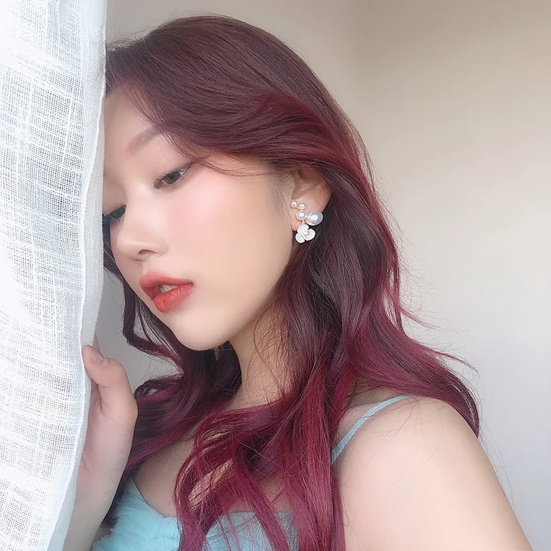 Женские серьги-подвески из серебра 925 пробы с искусственным жемчугом | Украшения