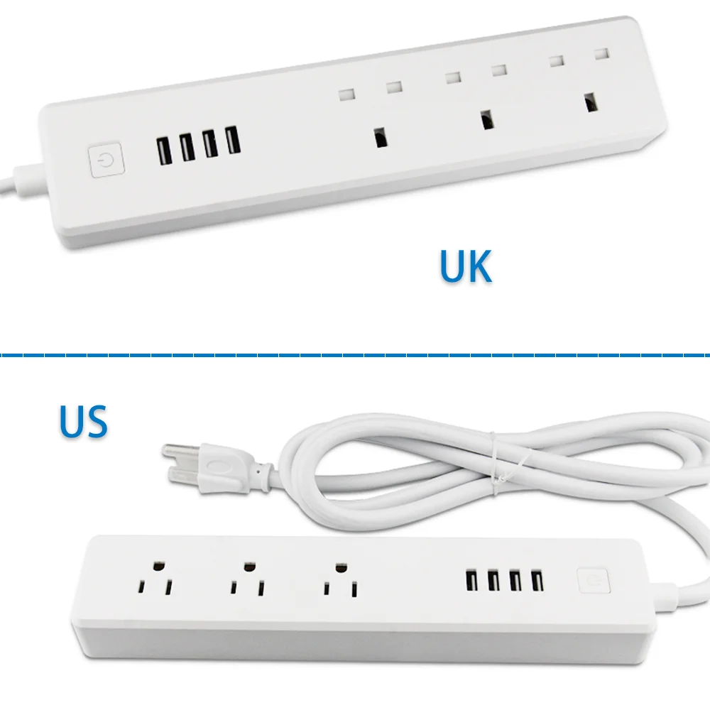 Умный удлинитель с Wi Fi 4 USB порта для зарядки|Электрические розетки| |