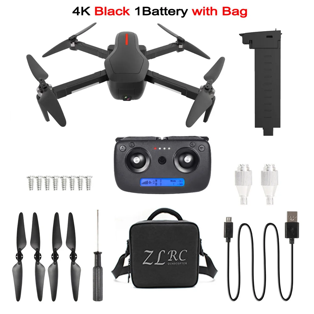 W10 бесщеточный gps Дрон 5G Wifi FPV RC Дрон с камерой 4K Ultra HD складной RC Квадрокоптер VS F11 SG906 SG106 4K камера Дрон - Цвет: W10 4K 1BAT Bag B