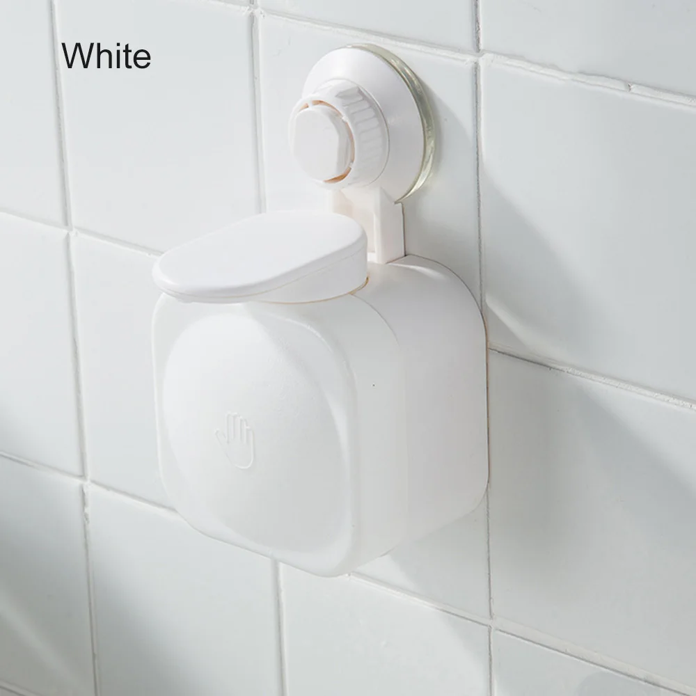 

Suction Cup Soap Dispenser Wall Mount Free Punching Waterproof Soap Box for Bathroom Kitchen Office School Hospital Hotel