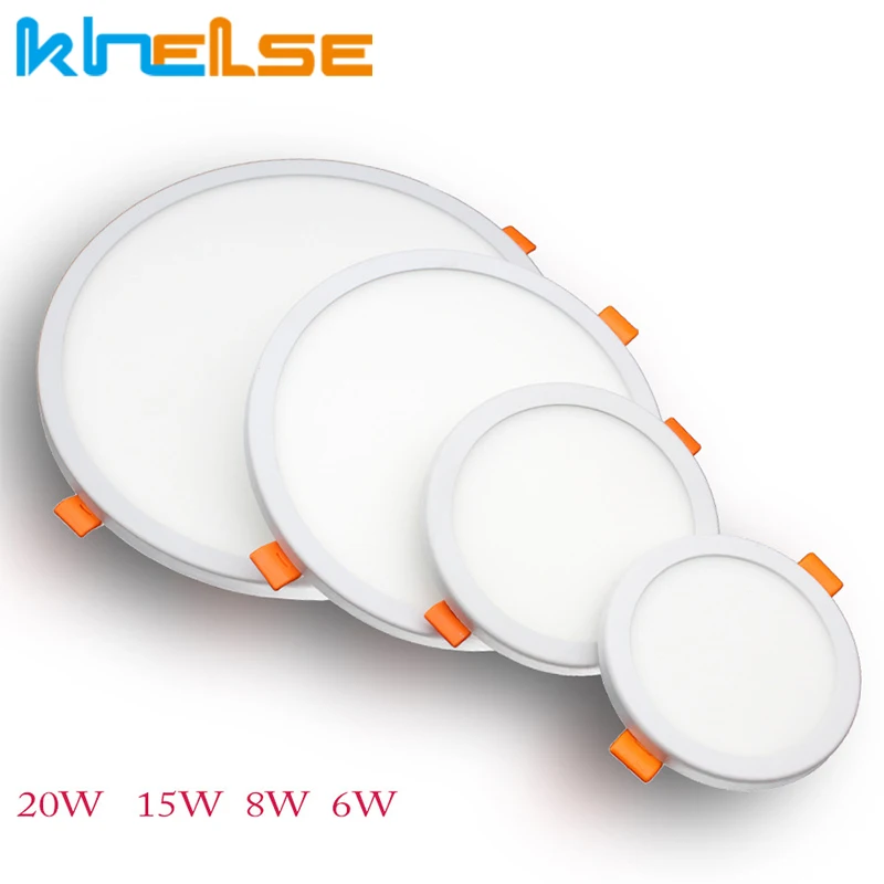 

Led Light Panel Ultra Thin 6W 8W 15W 25W Driver Included AC85-265V Recessed Ceiling Panel Lamps For Indoor Lighting