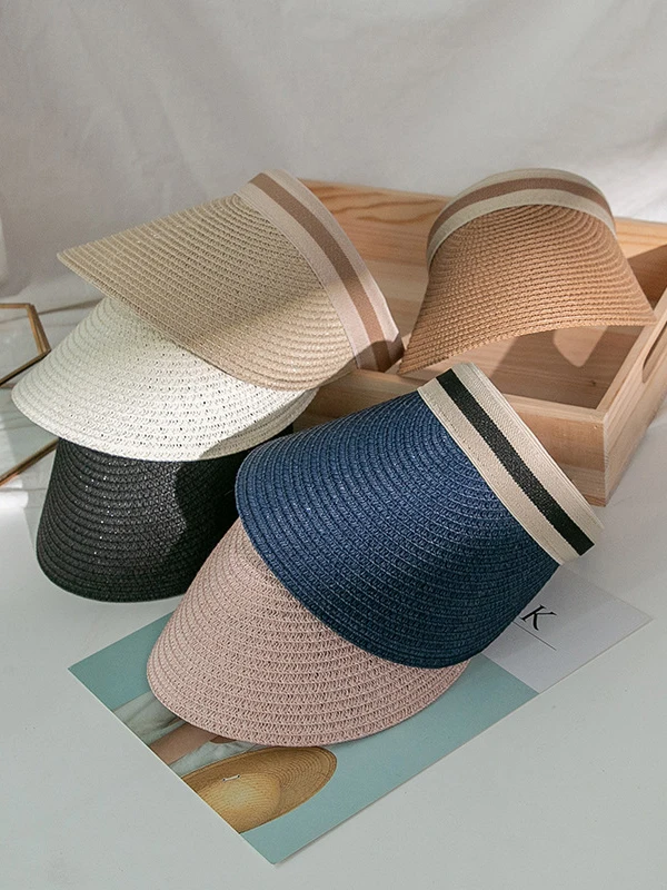 

Шляпа женская Соломенная с козырьком и защитой от УФ-лучей