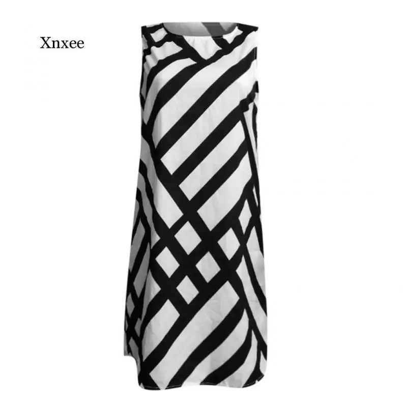 

Dress Summer Women Bohemian Mini Dress Women's Fashion o Neck Sleeveless Pattern Print A-Line Dress Ladies Beach Dresses Clothes
