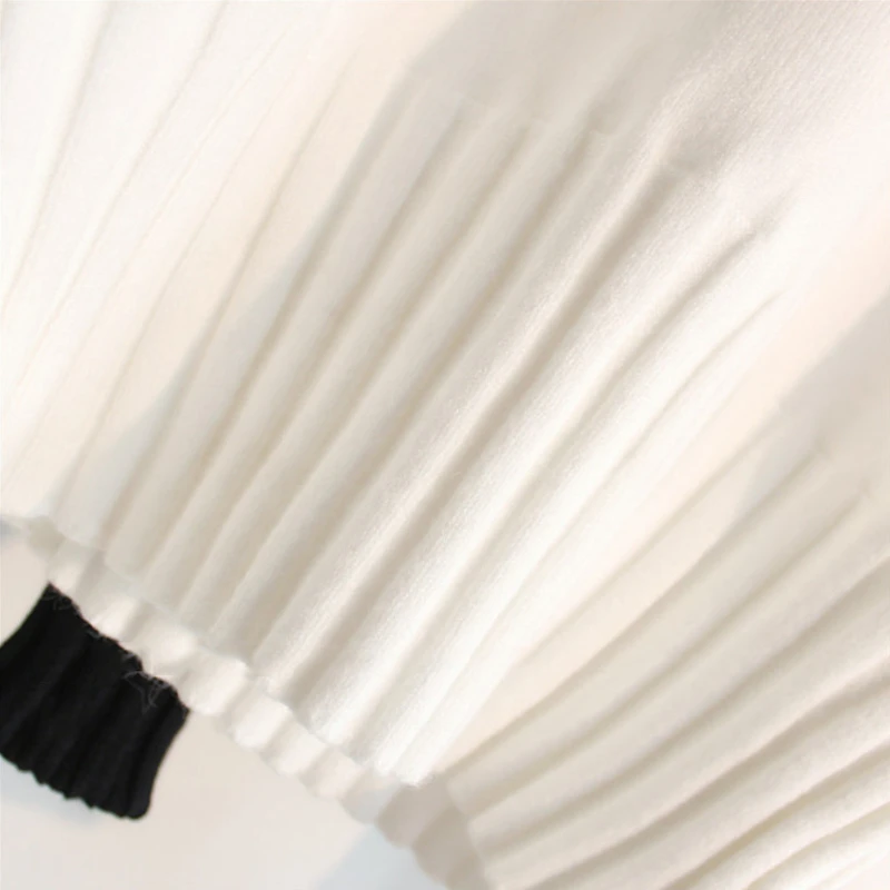 Женский вязаный свитер повседневный тонкий однотонный пуловер с высоким воротом