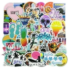 50 шт Пляжный для плавания и серфинга; Стикеры s Набор сделай сам для канцелярских принадлежностей бутылка для воды шлем ноутбука СКЕЙТБОРД гитара Гавайи летний стикер Стикеры