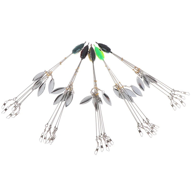 

Umbrella Fishing Lure Rig 5 Arms Alabama Rig Head Swimming Bait Bass With Swivel Snap Connector Minnow Fishing Group Lure Extend