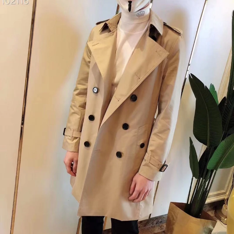 

Men's New trench coat British style slim