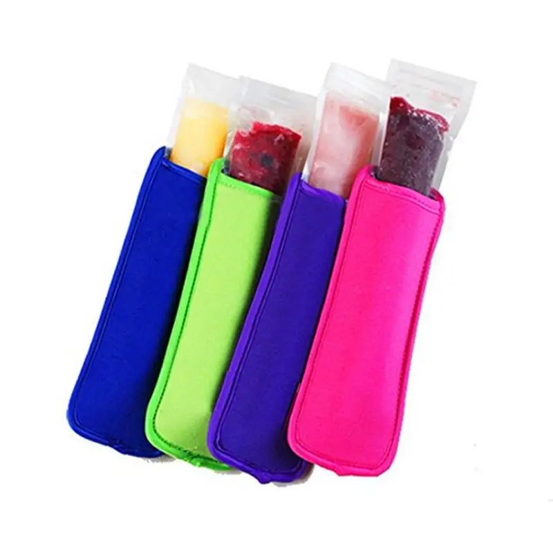 

18x6cm Ice Sleeves Freezer Popsicle Sleeves Pop Stick Holders Ice Cream Tubs Party Drink Holders LX8341