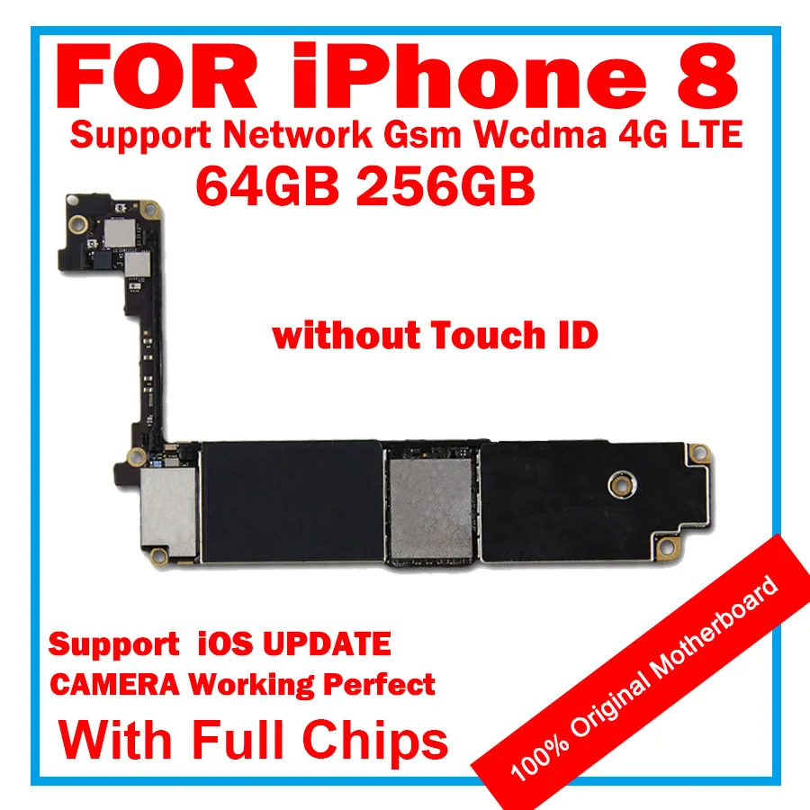Материнская плата для iphone 8 с Touch ID/без ID Заводская оригинальная разблокированная