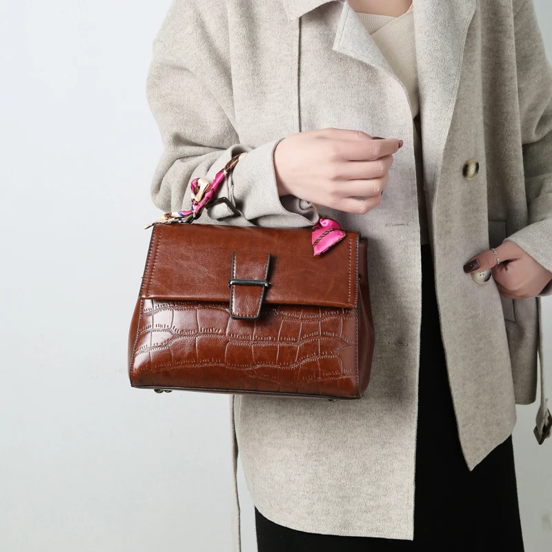 

OLD TANG Winter High Quality Stone Pattern Pu Leather Retro Shoulder Messenger Bags for Women 2021 New Trend Handbags Sac A Main