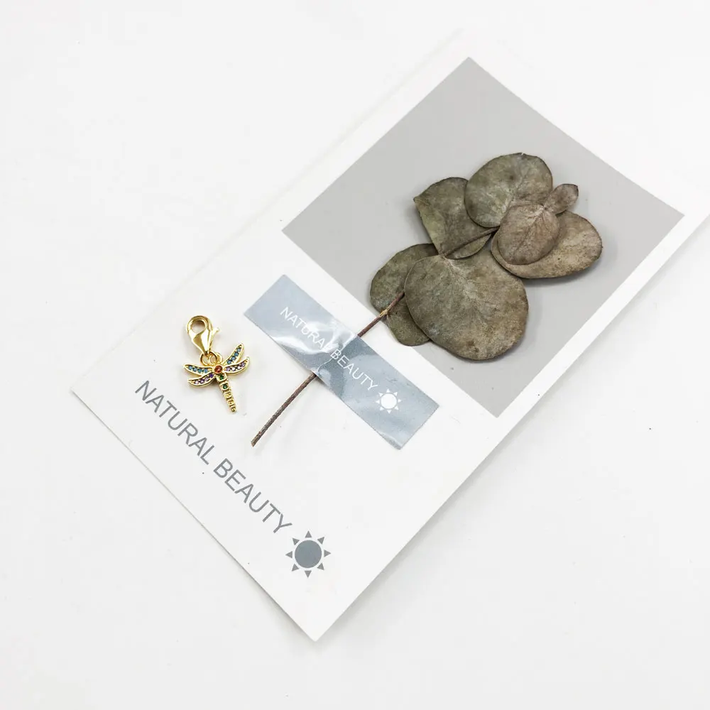 Голубая подвеска Драконфлай из золота для создания ювелирных изделий, аксессуаров из 925 стерлингового серебра с кубическим цирконием, подходит для браслетов и ожерелий, женщин и мужчин в подарок.