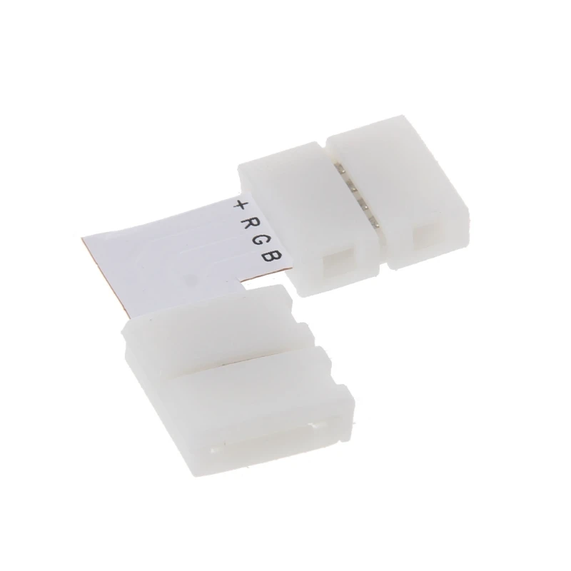 

4 Pin LED Connector L Shape Corner Quick Splitter Right Angle 10mm 5050 RGB LED Strip Light