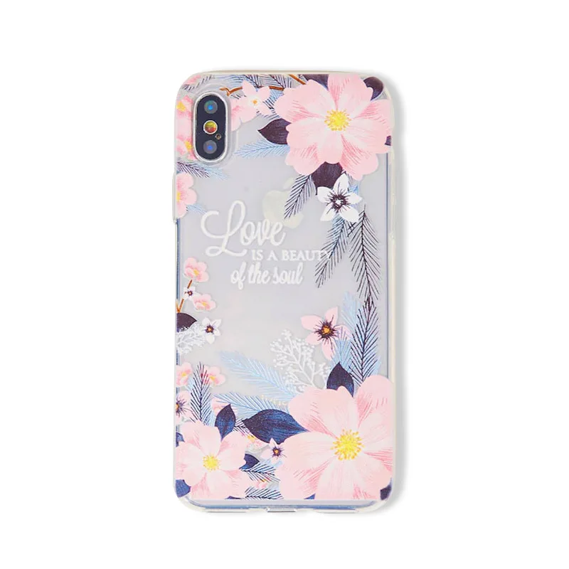 Alphabet flowers iPhone Case Is Suitable For Apple X /Xs/11/11Max/11Pro Soft Shell TPU Protective Cover Phone case | Мобильные