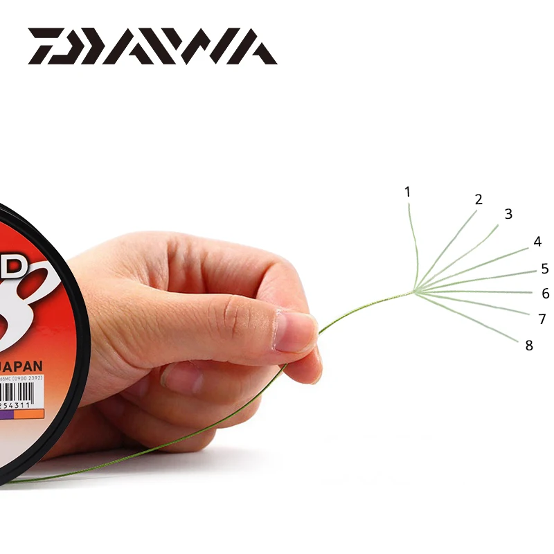 Японская плетеная леска DAIWA J BRAID GRAND 135 м/150 м 8 нитей из полиэтилена для рыболовных