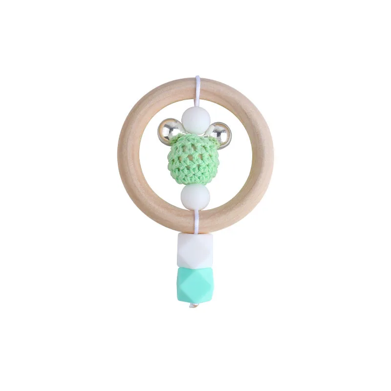 Mordedor de madera para beb&eacute;, sonajero para ni&ntilde;o peque&ntilde;o, juguete mordedor para beb&eacute;, anillos de dentici&oacute;n para reci&eacute;n nacido, accesorios de mano para lactancia-4