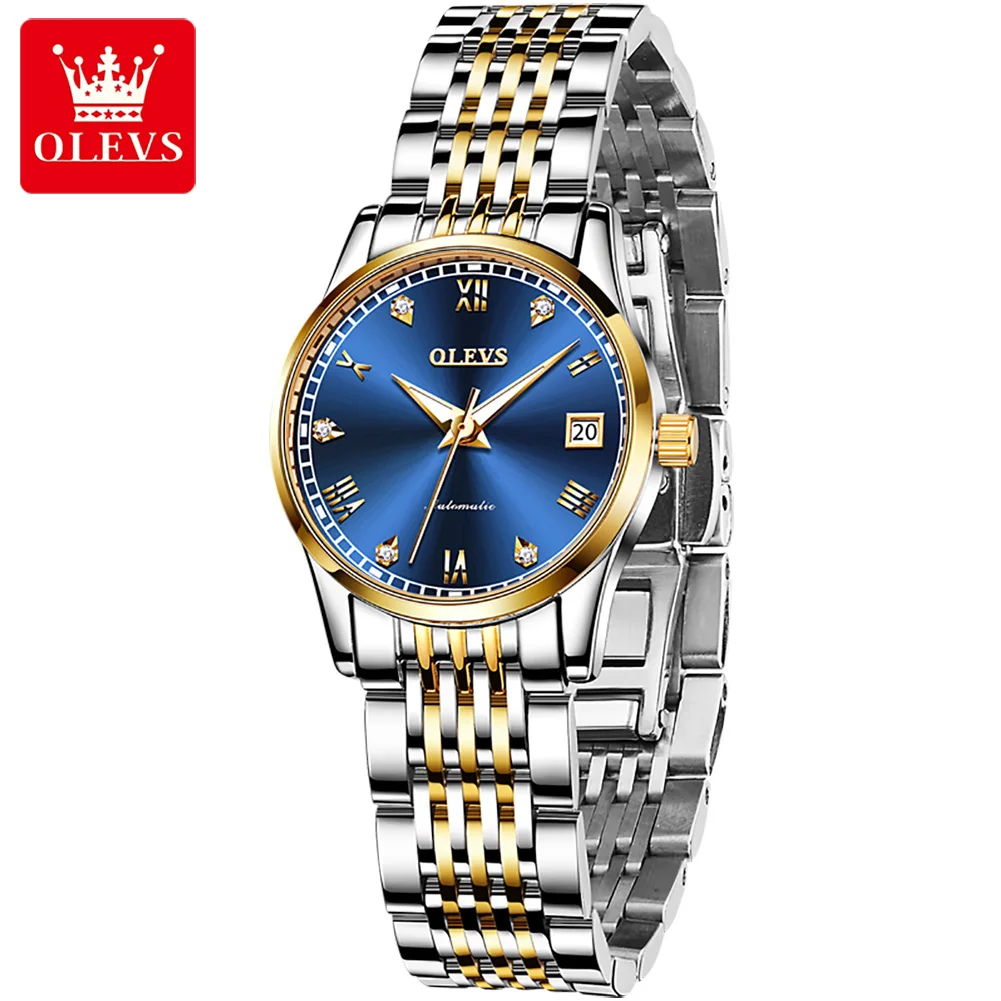 

OLEVS Automatic Watch for Women Waterproof Stainless Steel Mechanical Watches Luxury Dress Self Winding Wrist Watch Swiss Watch