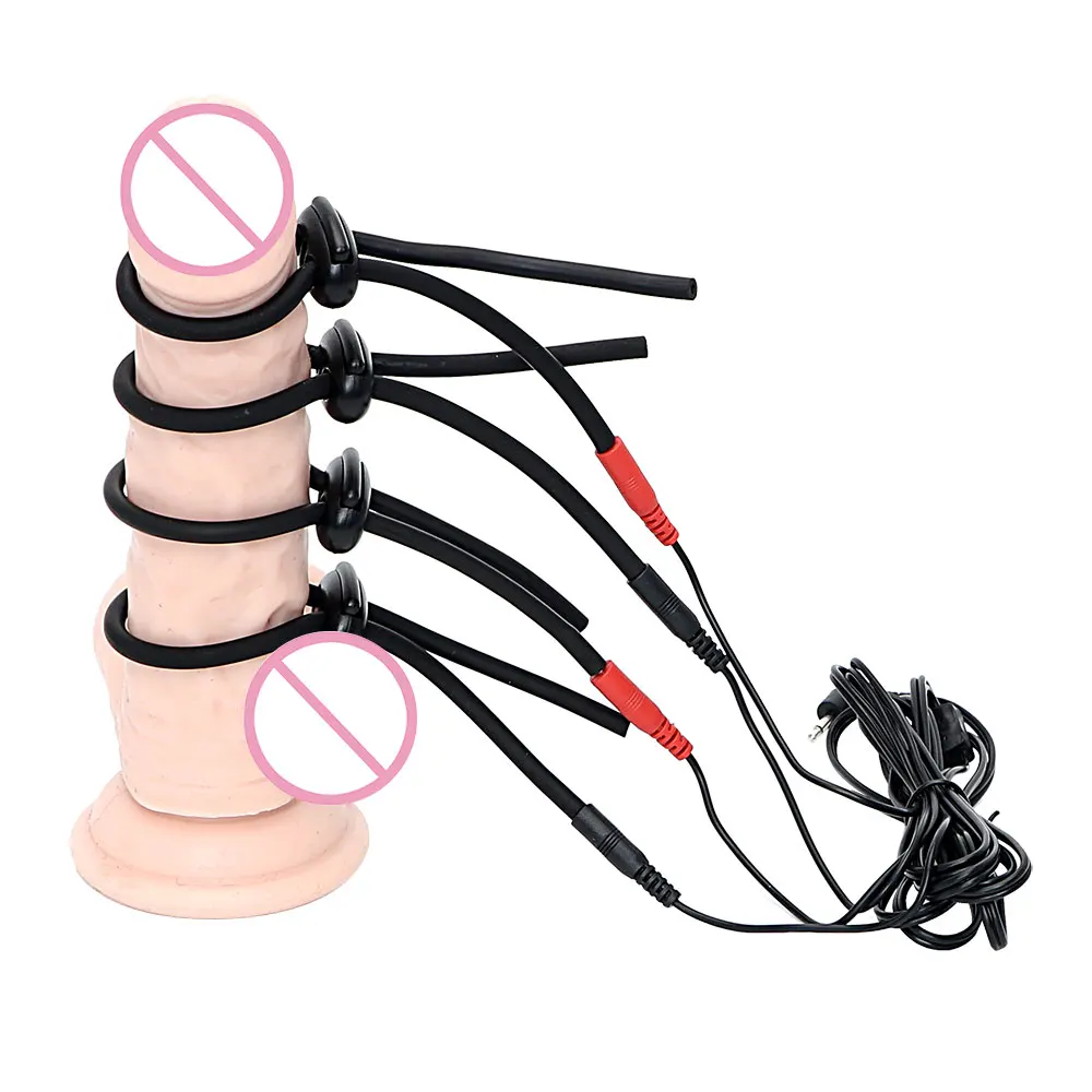 Кольцо для пениса с электрическим током ватина электростимуляция силиконовый