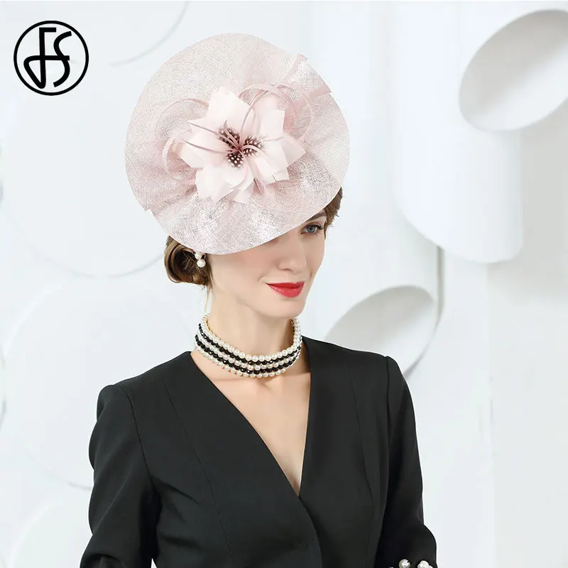 Женская винтажная шляпка Вуалетка FS Шляпка в стиле Кентукки для церкви и
