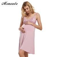 momanda womens maternity nursing nightgown nightdress lace breastfeeding dress