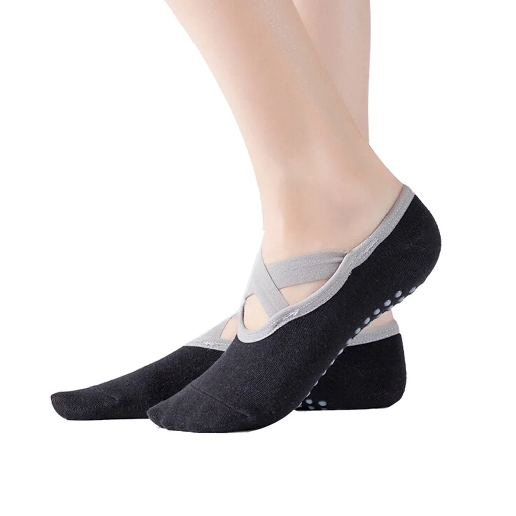 Женские носки для йоги с низким вырезом фитнеса пилатеса женские танцевальные