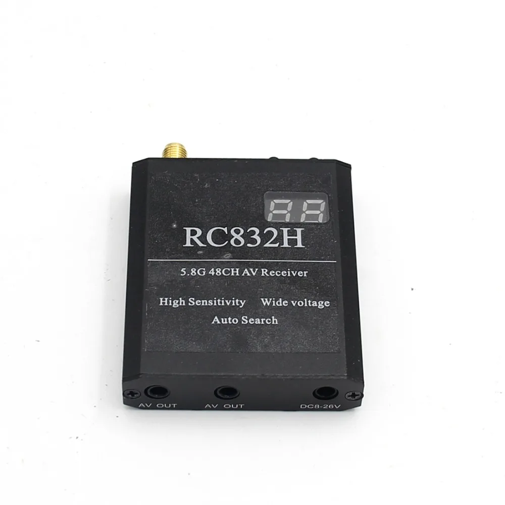 Receptor de v&iacute;deo RC832H, 5,8G, 48 canales, VRX, 12V, b&uacute;squeda autom&aacute;tica de canales para TS832, TS5823, TS5828, RC, avi&oacute;n, helic&oacute;ptero, FPV, carreras-1