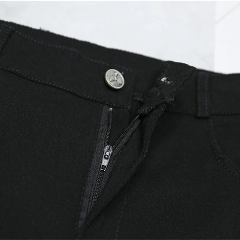 

Women Bandage Pants Slim Winter Warm Thicken Plush Slack Lady High Waist Pencil Pants Female Straight Stretch Cropped Trousers