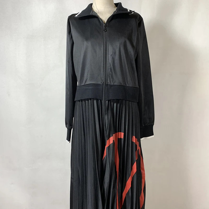 Осенне-зимнее модное повседневное женское платье 2020 Новое плиссированное