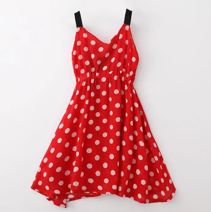 Детское шифоновое платье в горошек без бретелек на возраст 4 6 810 12 14 лет | Детская