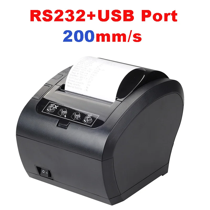 Xprinter 80 мм термопринтер POS принтер USB Bluetooth Ethernet порт с автоматическим резаком Поддержка Android, iOS, Планшет iPad - Цвет: 306 USB RS232 Port
