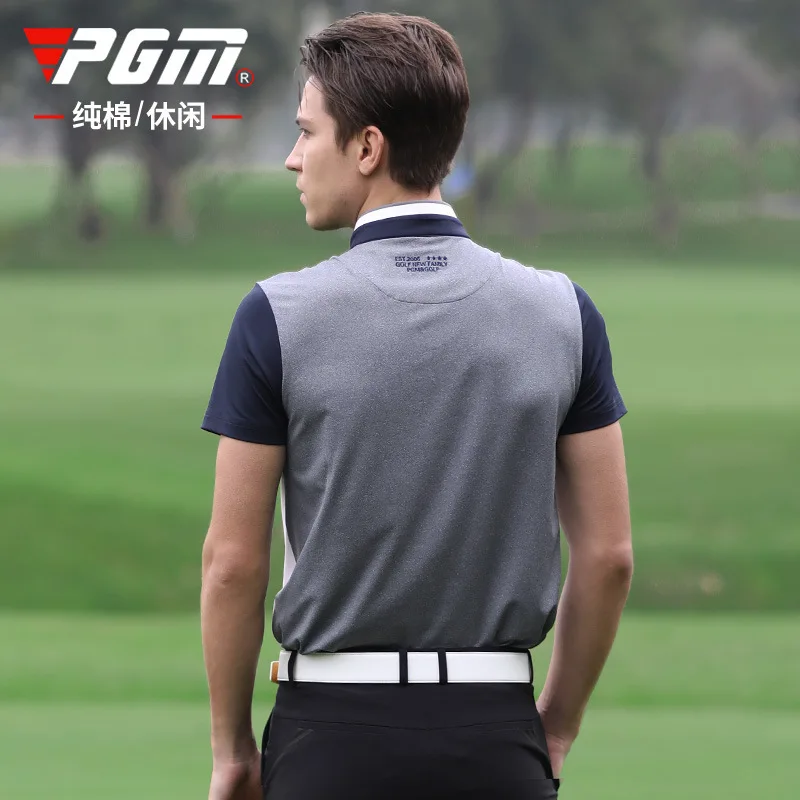 

PGM Summer Cotton Golf Men's Short-Sleeved T-shirt Breathable Quick-Dry Sport Clothing For Male YF248