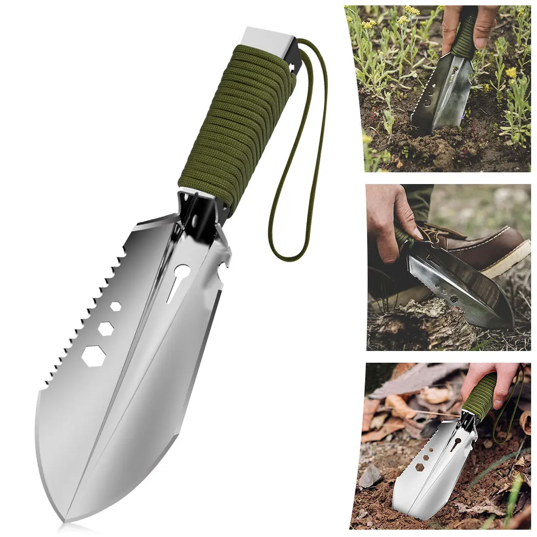 

Mini Portable Small Hand Shovel Axe Multifunctional Engineer Shovel Portable Gardening Digging Tools Saw Nail Lifter