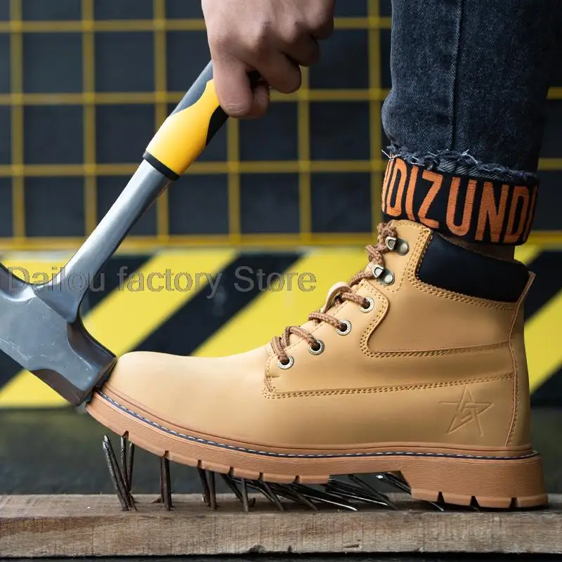 Высококачественная рабочая обувь для ботинок Martin Мужская защитная кожаные