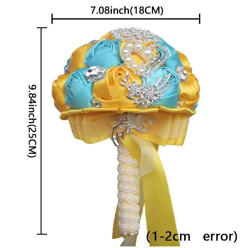Высококачественная Золотая Роза искусственные цветы букет с кристальным